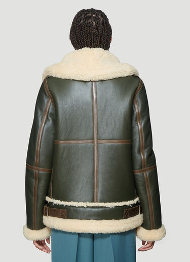 Long Raf Shearling Jacket Acne Studios Long Raf Shearling Jacket Green acn0238004