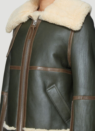Long Raf Shearling Jacket Acne Studios Long Raf Shearling Jacket Green acn0238004