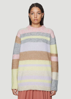 Acne Studios Striped Kalbah Knit Pink acn0238020