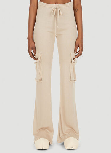 Acne Studios Flared Track Pants Beige acn0248046