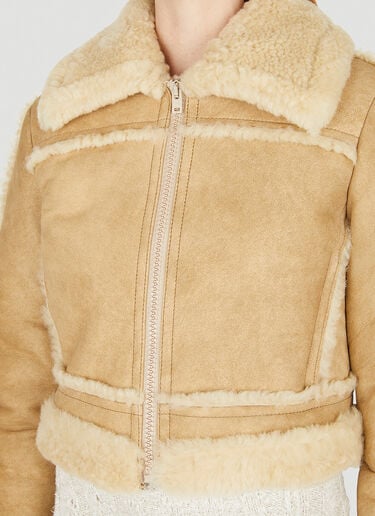 Acne Studios Shearling Jacket Beige acn0250001