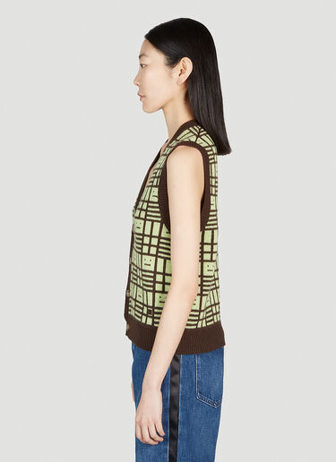 Acne Studios 페이스 그리드 스웨터 브라운 acn0251022