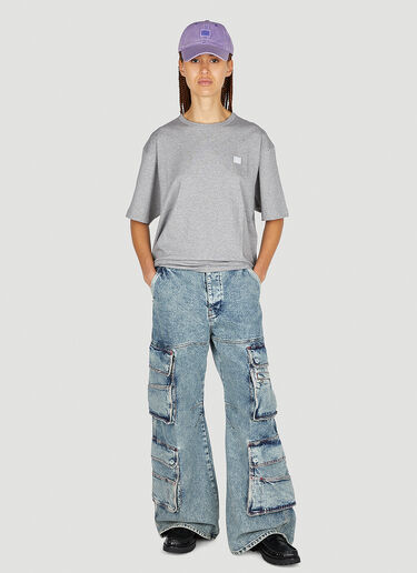 Acne Studios 方脸贴饰 T 恤 灰色 acn0251041