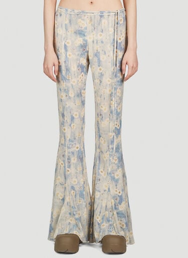 Daisy Print Flared Pants Acne Studios Daisy Print Flared Pants Light Blue acn0252057