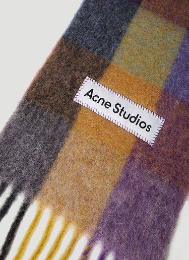 Acne Studios 체크 로고 패치 스카프 멀티컬러 acn0252074