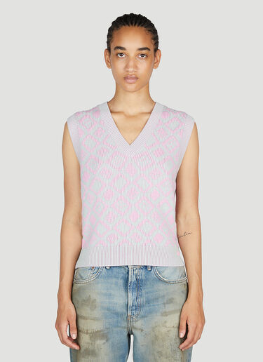 Diamond Jacquard Sleeveless Sweater Acne Studios Diamond Jacquard Sleeveless Sweater Lilac acn0253010