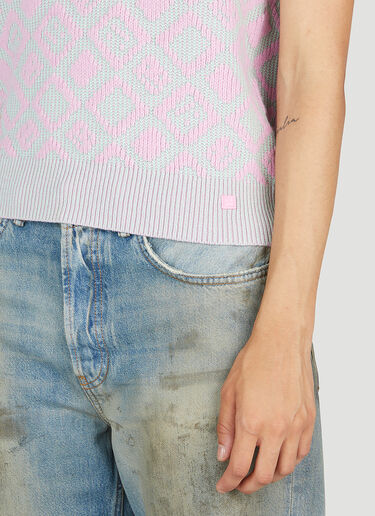Diamond Jacquard Sleeveless Sweater Acne Studios Diamond Jacquard Sleeveless Sweater Lilac acn0253010
