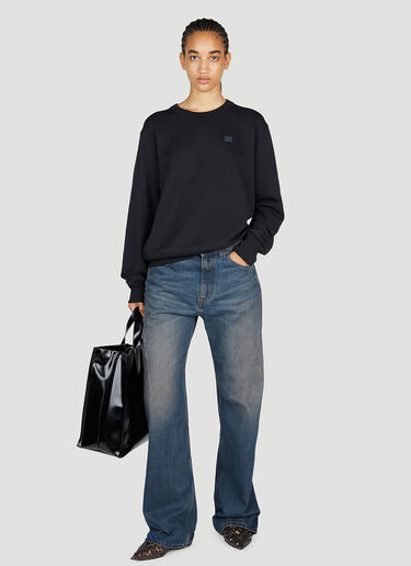 Face Patch Sweatshirt Acne Studios Face Patch Sweatshirt Black acn0253017