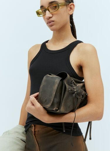 Multi-Pocket Leather Shoulder Bag Acne Studios Multi-Pocket Leather Shoulder Bag Black acn0254004