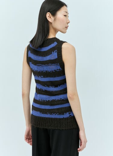 Distressed Stripe Top Acne Studios Distressed Stripe Top Purple acn0255005