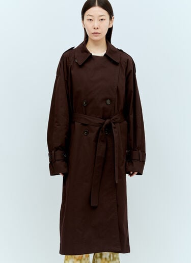 Double-Breasted Trench Coat Acne Studios Double-Breasted Trench Coat Brown acn0255007
