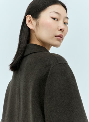 单排扣羊毛大衣 Acne Studios 单排扣羊毛大衣 灰色 acn0255008