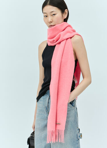 Acne Studios 프린지 울 스카프 핑크 acn0255024