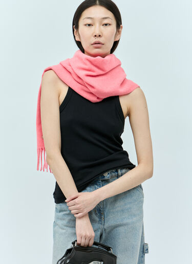Acne Studios 프린지 울 스카프 핑크 acn0255024