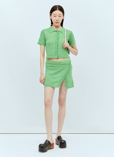니트 미니 스커트 Acne Studios 니트 미니 스커트 그린 acn0256030