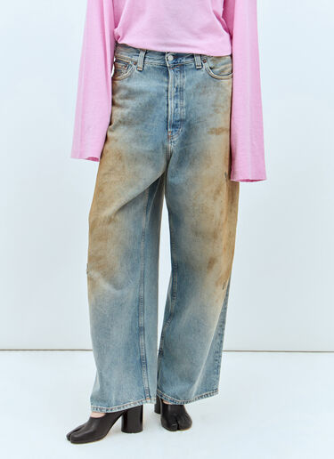 Acne Studios 디스트레스트 슈퍼 배기 진  블루 acn0257004