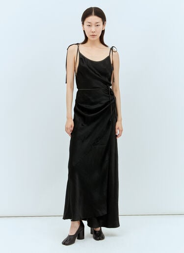Satin Maxi Dress Acne Studios Satin Maxi Dress Black acn0257013