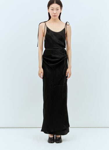 Acne Studios Satin Maxi Dress Black acn0257013