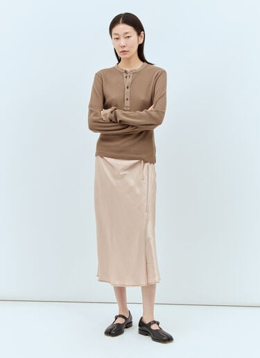 Acne Studios Satin Wrap Skirt Beige acn0257016