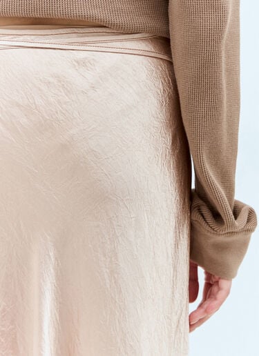 Acne Studios Satin Wrap Skirt Beige acn0257016