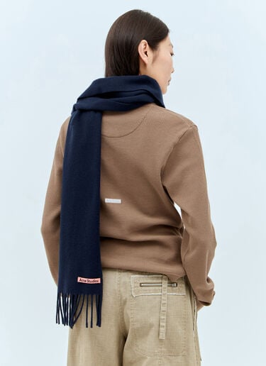 Acne Studios 프린지 울 스카프 블루 acn0257020