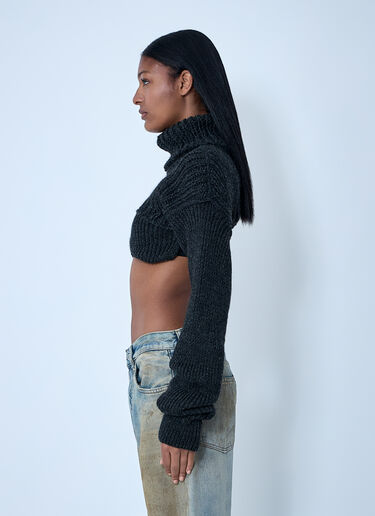 Cropped High Neck Sweater Acne Studios Cropped High Neck Sweater Grey acn0258002