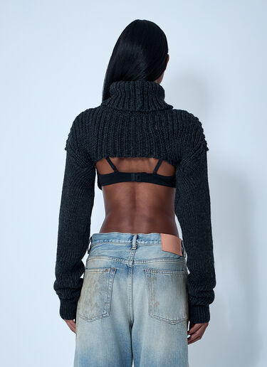 Cropped High Neck Sweater Acne Studios Cropped High Neck Sweater Grey acn0258002