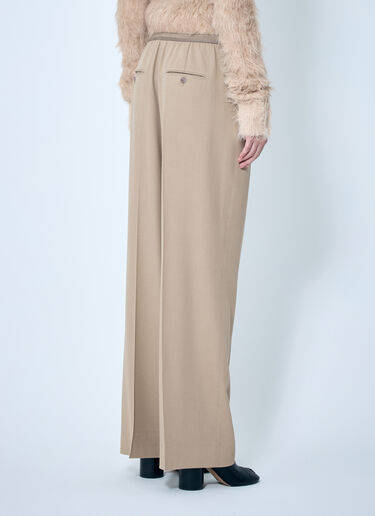 Acne Studios Logo Tape Twill Pants Beige acn0259010