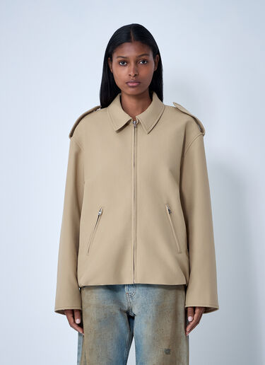 Acne Studios Cotton Satin Jacket Beige acn0262013