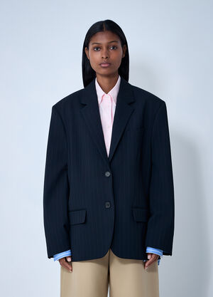 Acne Studios Layered Single-Breasted Blazer Navy acn0262027