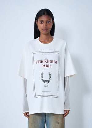 Acne Studios Layered Print T-Shirt White acn0262030