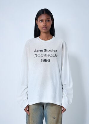 Acne Studios Logo Motif T-Shirt White acn0262032