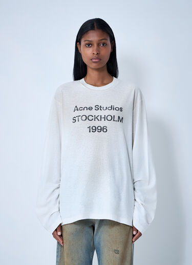 Acne Studios Logo Motif T-Shirt White acn0262032