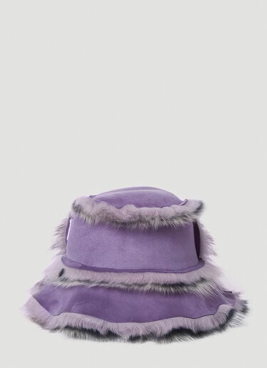 Shearling Bucket Hat Acne Studios Shearling Bucket Hat Purple acn0349015