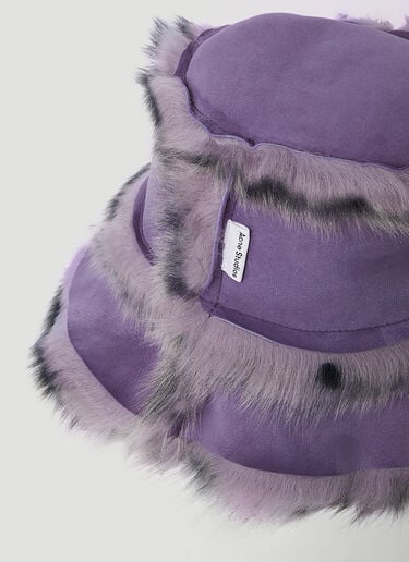 Shearling Bucket Hat Acne Studios Shearling Bucket Hat Purple acn0349015
