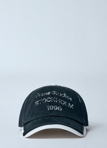 Acne Studios 로고 스탬프 베이스볼 캡  블랙 acn0359006
