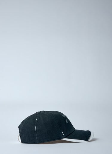 Acne Studios 로고 스탬프 베이스볼 캡  블랙 acn0359006