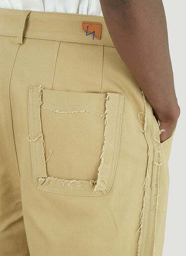 Ader Error Raw-Edge Pants Brown adr0344002