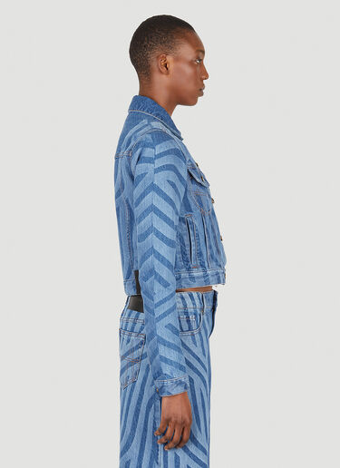 Ahluwalia Laser Motif Denim Jacket Blue ahl0248008