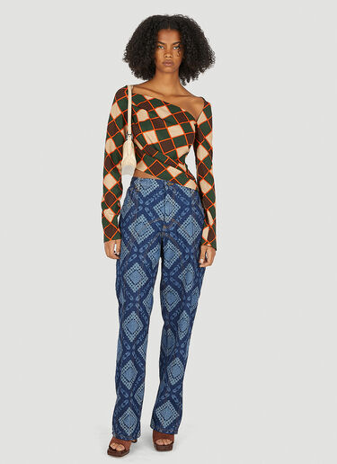 Robyn Top Ahluwalia Studio Robyn Top Green ahl0250005