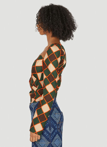 Robyn Top Ahluwalia Studio Robyn Top Green ahl0250005