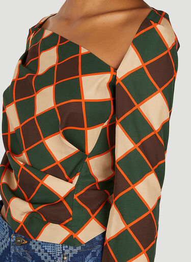 Robyn Top Ahluwalia Studio Robyn Top Green ahl0250005
