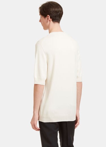Silk and Cashmere-Blend Fine-Knit T-Shirt Aiezen Silk and Cashmere-Blend Fine-Knit T-Shirt White aie0118010