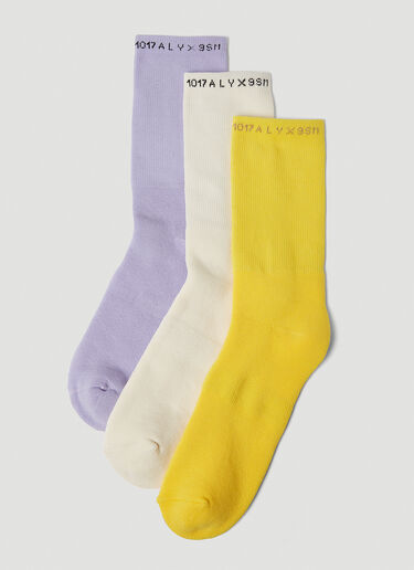 Pack of Three Socks 1017 ALYX 9SM Pack of Three Socks Yellow aly0247039