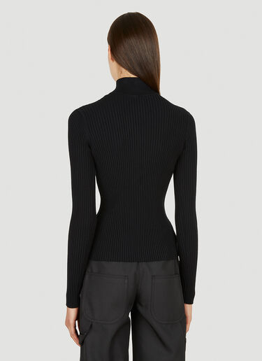 Zip Front Ribbed Sweater 1017 ALYX 9SM Zip Front Ribbed Sweater Black aly0250012