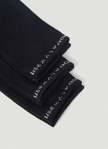 3 Pack Logo-Trimmed Socks 1017 ALYX 9SM 3 Pack Logo-Trimmed Socks Black aly0345011