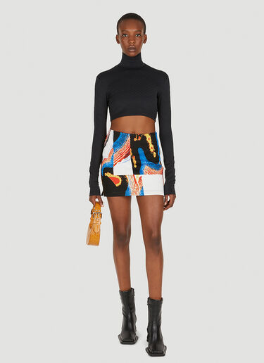 Roll Neck Cropped Top Ambush Roll Neck Cropped Top Black amb0250003