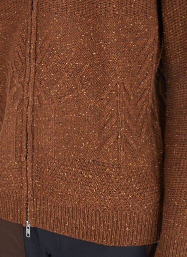 Full Zip Cardigan Arnar Már Jónsson Full Zip Cardigan Brown amj0146006