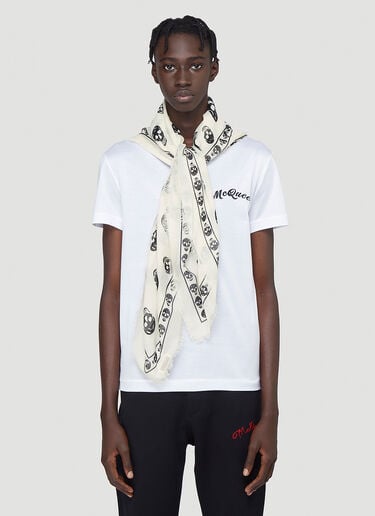 Alexander McQueen Skull Scarf White amq0142036