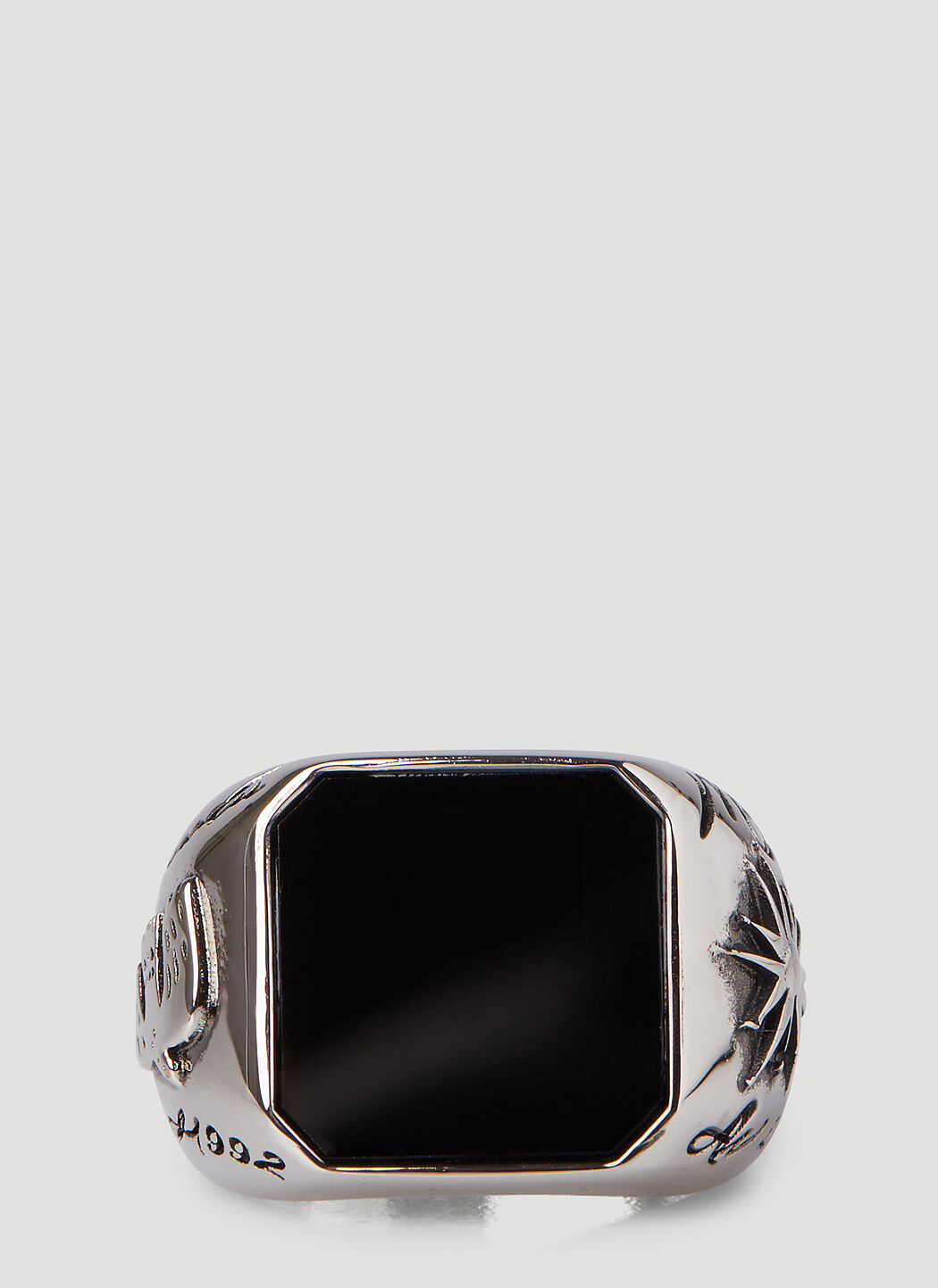 Alexander McQueen Stone Ring in Silver | LN-CC
